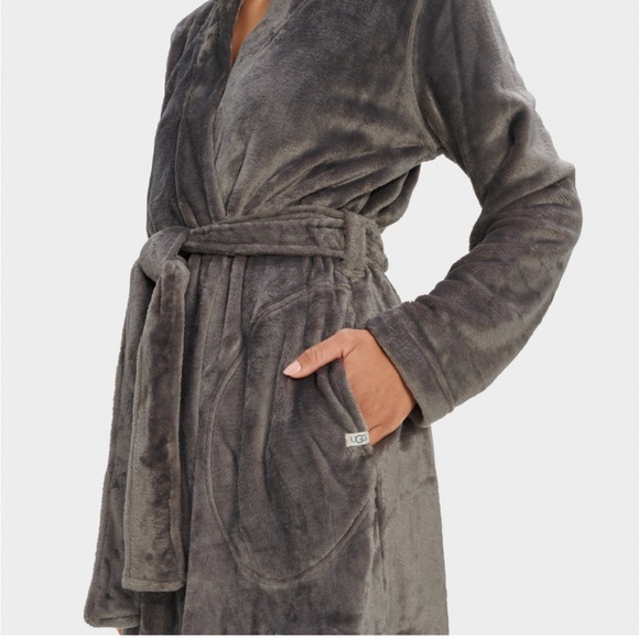 UGG Cozy Marlow Robe Charcoal size M - Picture 2 of 9
